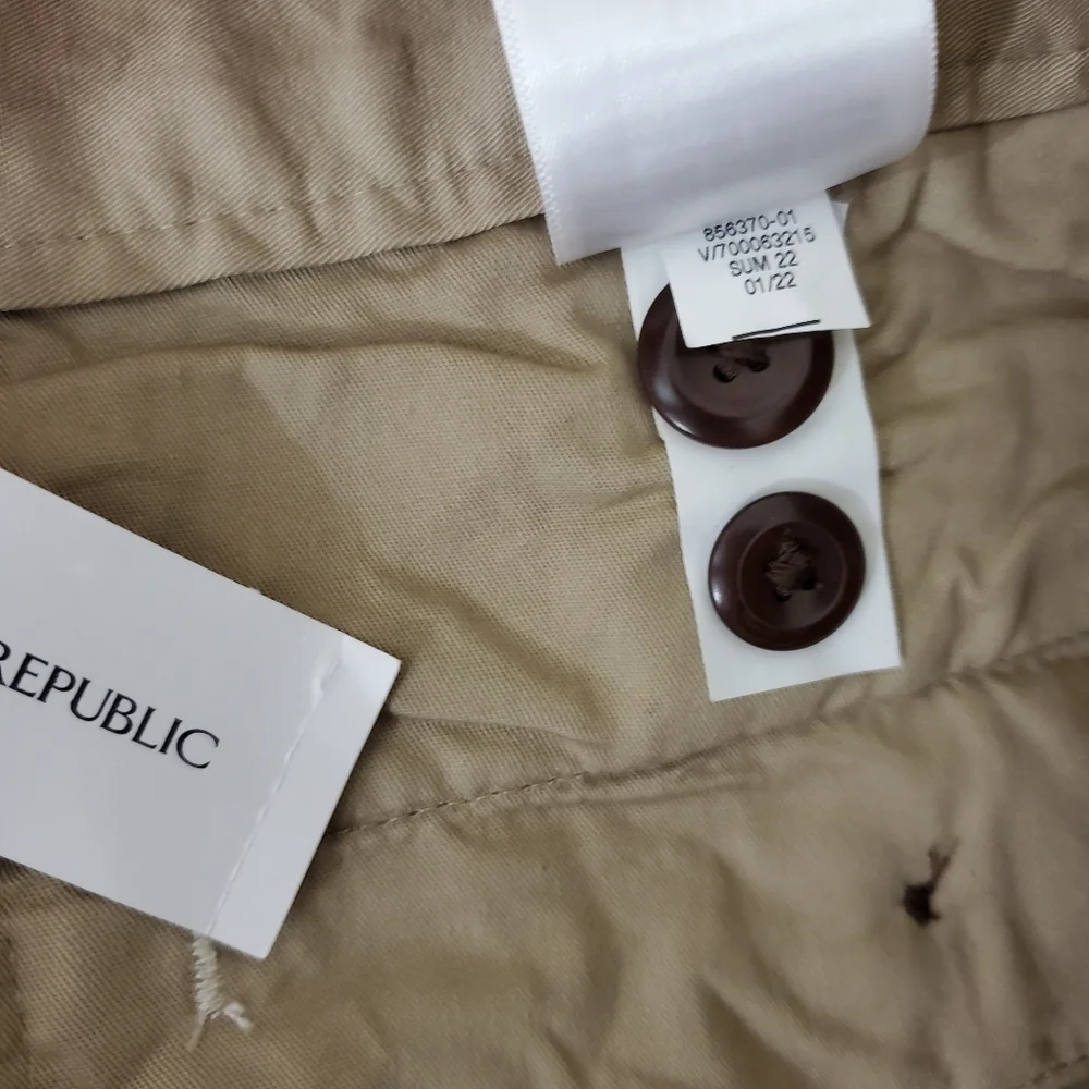 Banana Republic Cotton/Linen Striped 7